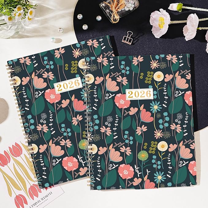 2026 Monthly Planner - January 2026 - December 2026, 9" x 11", Large Calendar 2026, 12 Months Planner with Monthly Tabs, Double Pockets, Spiral Binding