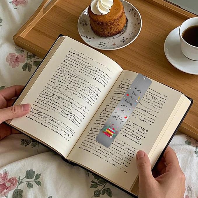 Thank You Gifts Metal Bookmark, Thank You for Being Part of My Story, End of Year Gifts for Wome Friends Teachers Coworkers, Appreciation Book Mark Gift Set for Birthday Christmas Blanket Stuffer