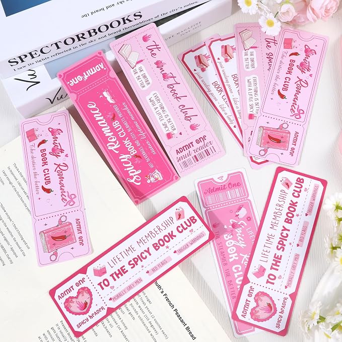 Wxiben Smut Bookmarks Gifts for Women - 20PCS Smutty Bookmarks Hot and Spicy Book Marks for Women Girls Reading Page Clip for Book Lovers Students Teacher Dark Romance Bookish Bookworm Gift