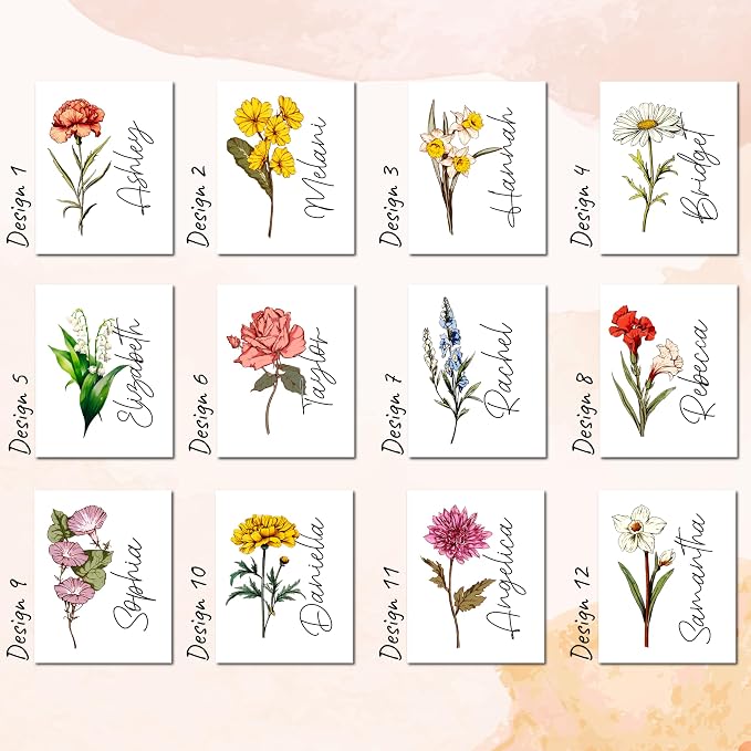 Personalized Magnetic Bookmark with Name, Custom Name Page Marker for Readers, Teachers, and Students, Floral and Botanical Design (1-Mix)