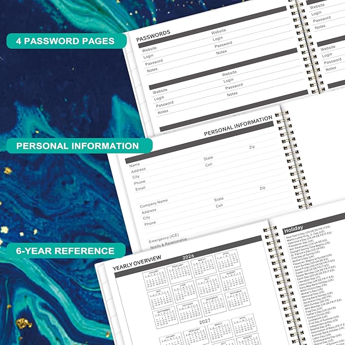 Monthly Planner/Calendar 2026-2031 - 5 Year Monthly Planner 2026-2031 from July 2026 - June 2031, 9" x 11", 2026-2031 Calendar Planner with Tabs
