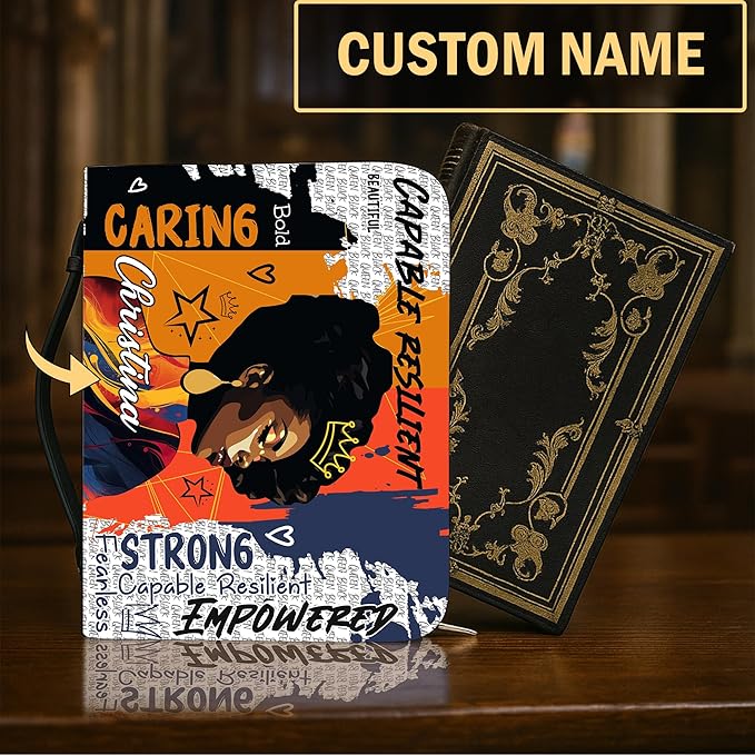 Personalized Man of God Bible Cover, God Says I Am Bible Case PU Leather, Bible Holder Handle Zipper, Faith Scripture with Name Case Bag, Religious Gifts for Church Christians Women Men (GOD-08)