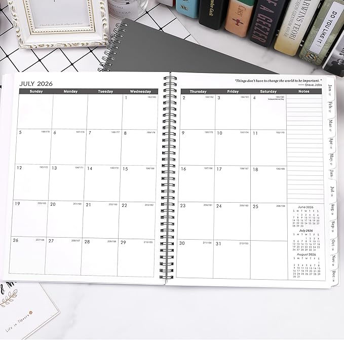2026-2029 Monthly Planner/Calendar - July 2026 - June 2029, 3 Year Months Planner 2026-2029, 9'' x 11'', 36 Monthly Tabs, 2-Side Pocket, Gray