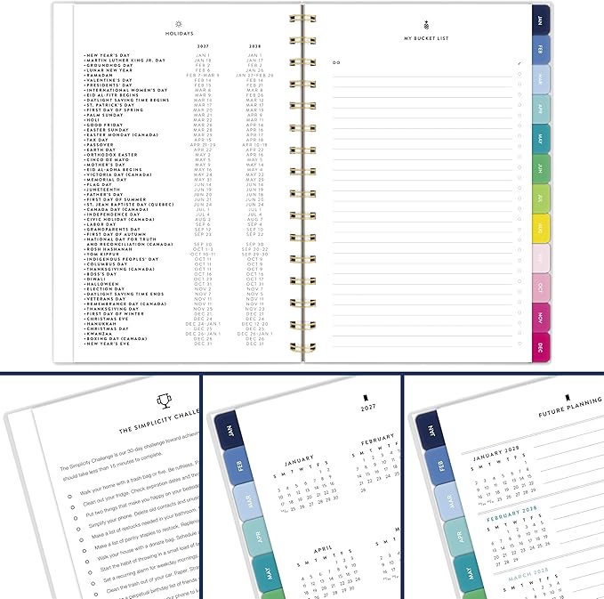 AT-A-GLANCE 2027 Planner, Simplified by Emily Ley, Weekly & Monthly, 5.5" x 8.5", Camp Gingham (EL58-201-27)