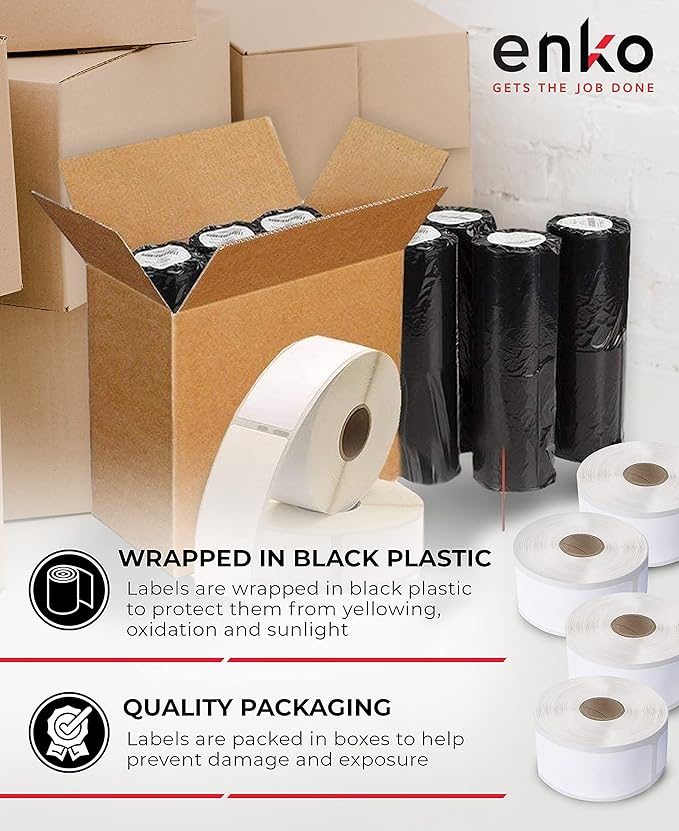 enKo (12 Rolls, 6000 Labels) Address & Shipping Labels 30330 (3/4" x 2") Compatible for Dymo LabelWriter