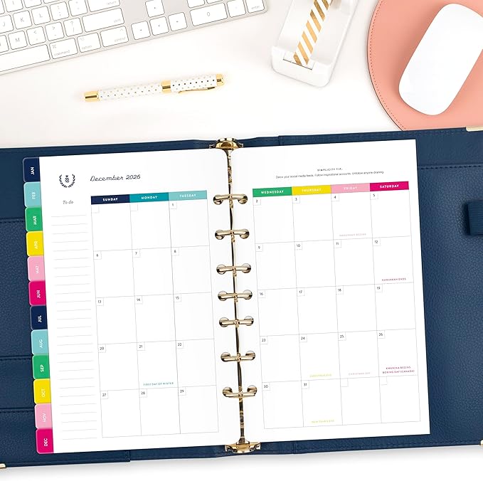 AT-A-GLANCE 2026 Planner Refill, Simplified by Emily Ley, Daily, 5.5" x 8.5", Desk Size, One Page Per Day Refill (EL100-4311-26)