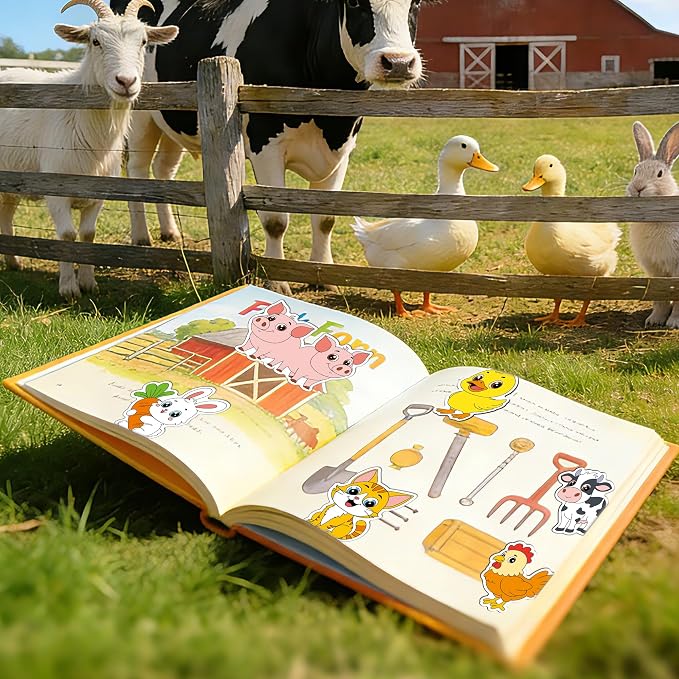 60Pack Cute Farm Animal Bookmark Magnetic Bookmarks for Reading Women Men Kids Teacher Book Lovers Gifts, Unique Personalized Bookmarks Bulk Magnet Bookmark Clips Pretty Funny Page Book Markers