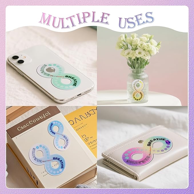 Calm Strips for Anxiety Sensory Stickers 、 Different Size & Texture Sensory Stickers for Office & Classroom （50pcs）(Rainbow)
