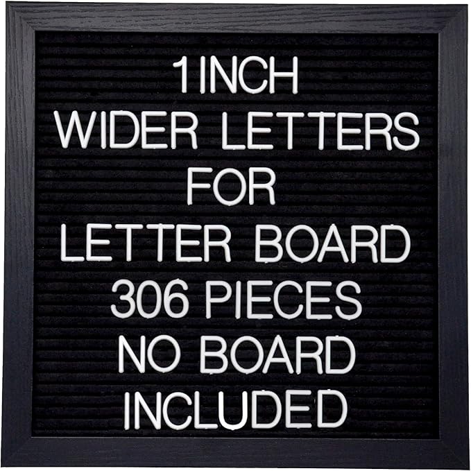 Felt Letter Board Letters Set, 306pcs 1inch Wider Letters Only（No Board）