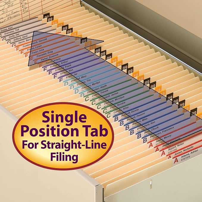 Smead File Folder, Reinforced Straight-Cut Tab (Not Undercut), Letter Size, Manila, 100 per Box (10310) (Pack of 5)