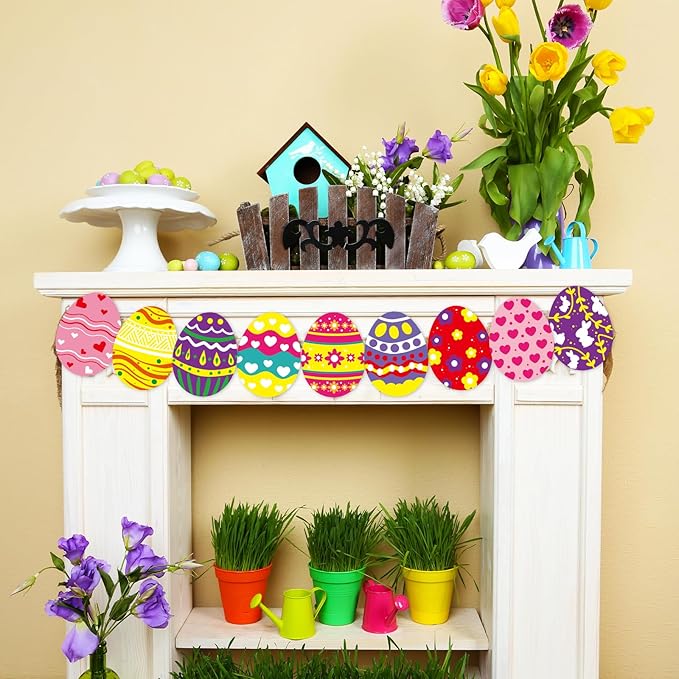 Easter Egg Cutouts for Spring Bulletin Board Classroom Decoration 45Pcs