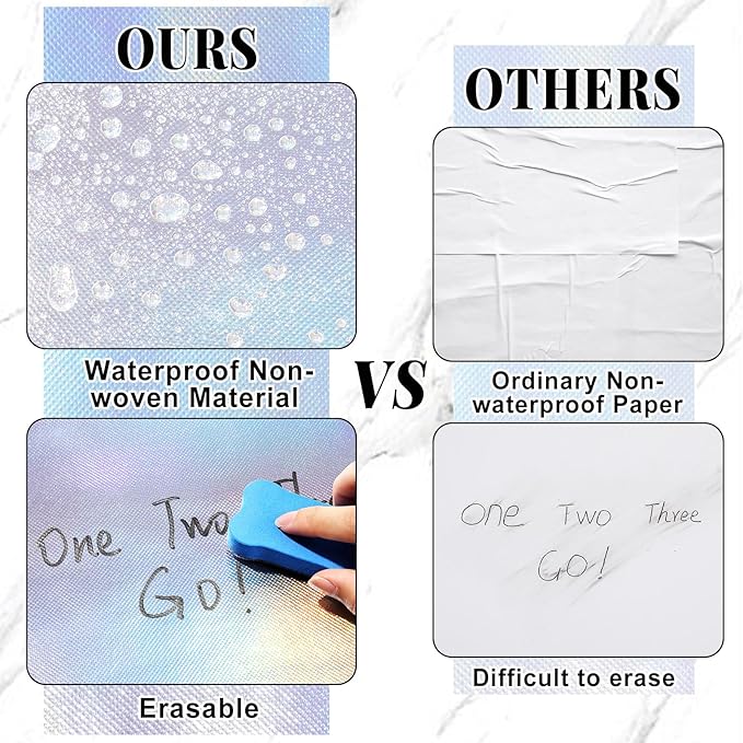 Iridescent Bulletin Board Roll Reusable Waterproof Erasable Silver Holographic Non-Woven Fabric Bulletin Board Roll Iridescent Laser Poster for Teacher Classroom Decors Wrap Crafts 15.75" x 12ft
