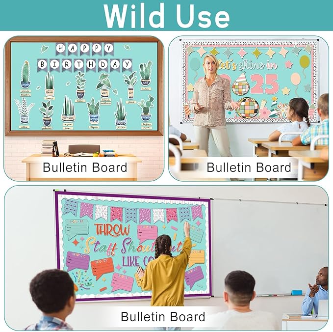 Calming Blue Bulletin Board Roll Reusable Waterproof Erasable Bulletin Board Fade Resistant Wrinkle Resistant Poster Non-Woven Fabric Bulletin Board Roll for Classroom Decor Wrap Craft 15.55" x40ft