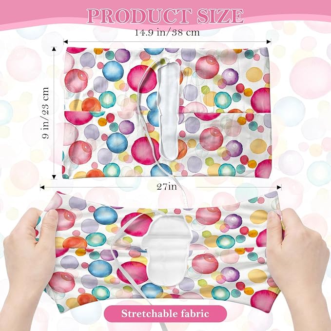 6 Pack Stretchable Book Covers, Jumbo Book Covers for Paperbacks Hardcover Books up to 9 x 11 Inches, Reusable Washable Protective Fabric Books Sleeves, Donuts
