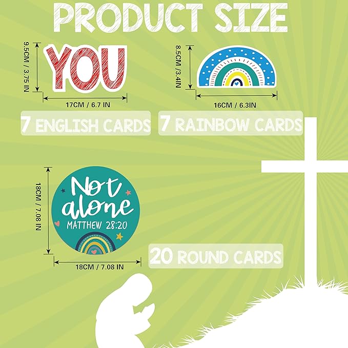 Christian Bulletin Board Decorations - Bible Verses Inspirational Bulletin Board Sets Motivational Cutouts God Says You are Religious Classroom Wall Decor for School Home Church Supplies (Bright)