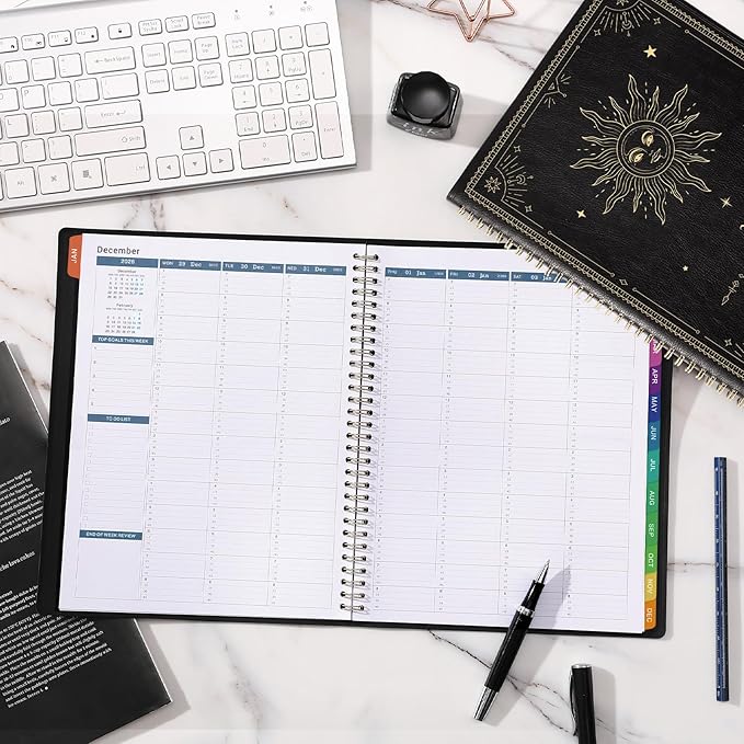 2026 Appointment Book - 2026 Daily Hourly Planner, Jan 2026 - Dec 2026, 9"x 11", 2026 Planner, Large Planner Weekly Monthly Appointment Book 2026, 15-Minute Interval, Flexible Cover - The Sun