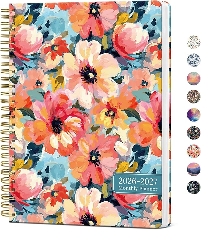 Monthly Planner 2026-2027, Aesthetic 2 Year Months Planner Calendar, 24-Months from January 2026 - December 2027, 26-27 Monthly Calendar Planner, Perfect for School Office Home, 7" x 10" - Pastel Garden