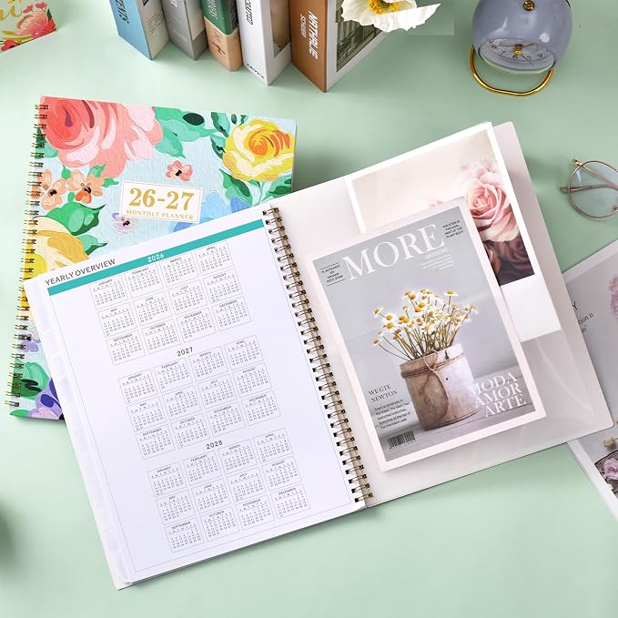 Planner 2026-2027, 18 Months Monthly Planner, Jul 2026-Dec 2027, with Monthly Tabs, Notes Pages, 9"x11", Twin-Wire Binding, Thick Paper for Office Home School