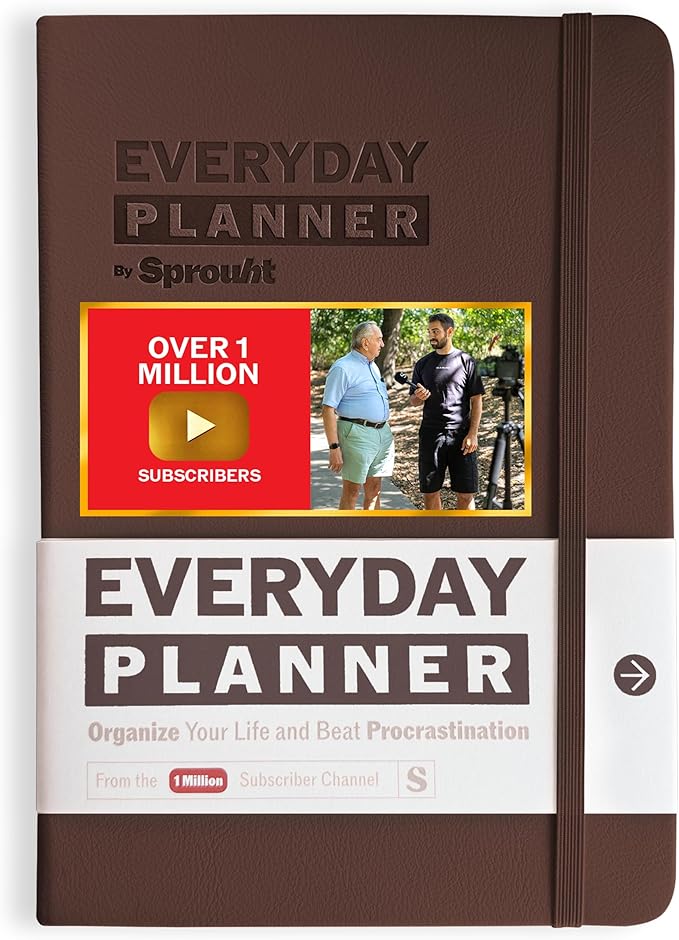 Undated Daily Planner | 90 Day Daily & Weekly Productivity Journal with Hourly Schedule, To Do List, Goal Tracker & Habit Tracker | ADHD Planner for Men & Women | Hardcover Agenda