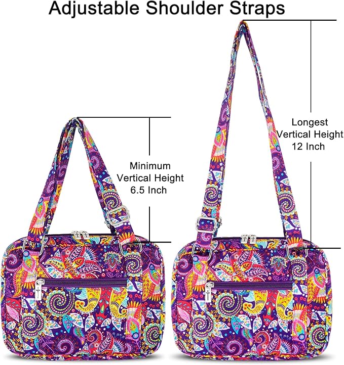 Bible Cover for Women with Adjustable Straps, Extra Large Study Bible Carrying Case Bag with Zip Pocket, 11.3x8.3x2.7 Inches