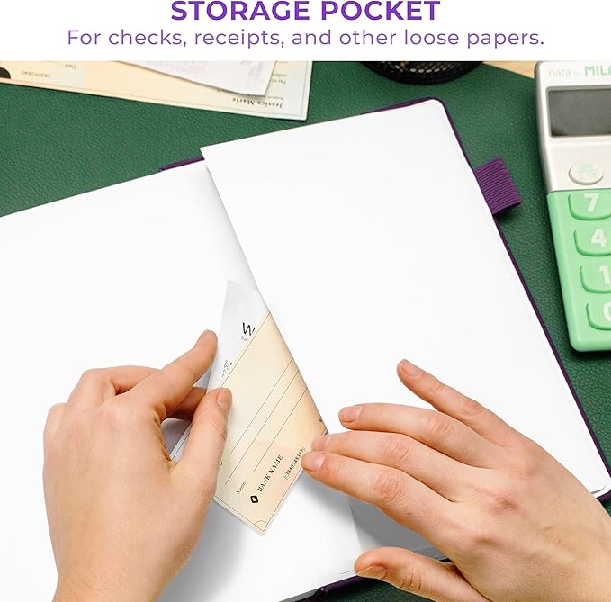 Clever Fox Bill Tracker Notebook – Monthly Bill Payment & Home Finance Organizer with Pocket – Efficient Budget & Expense Planner – Ledger Book to Manage Paying Bills for Saving Money (Purple)