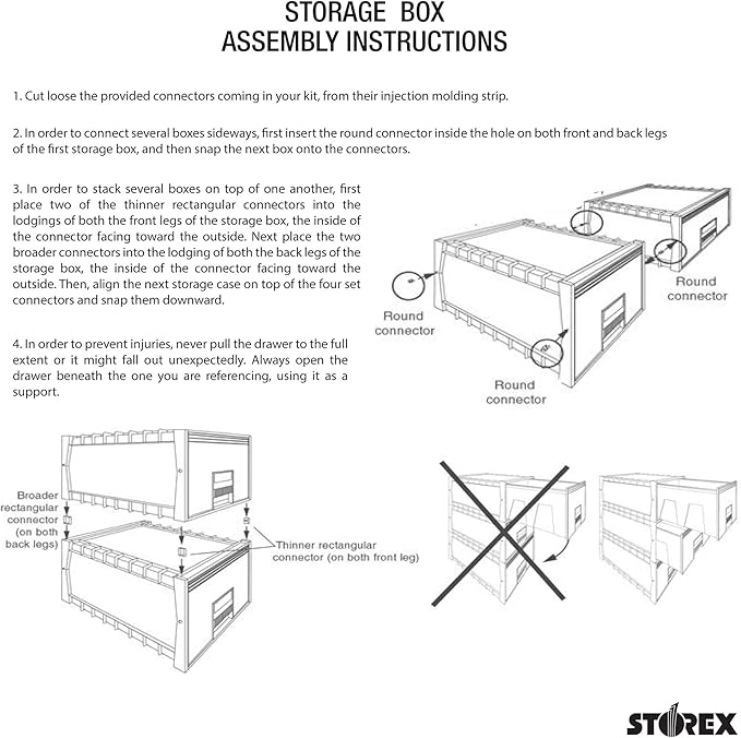 Storex 24-Inch Archive Storage Box for Letter Size Hanging Files, Frosted/Blue (61104U01C)