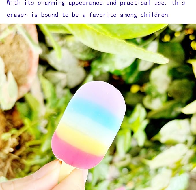 32PCS Cute Erasers for Kids Bulk,Fun for Classroom Back to School Party Gift (ice Cream, Large)