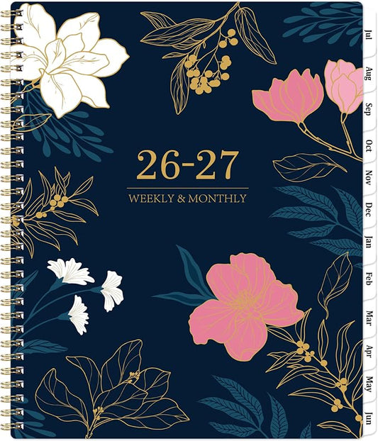 Planner 2026-2027 - Academic Planner 2026-2027 Weekly and Monthly, 8.5" x 11", July 2026 - June 2027, Calendar Planner Spiral Bound with 12 Monthly Tabs