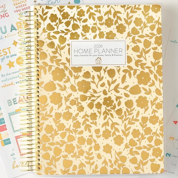 PPP Home Planner 2026 | 12-Month Weekly Calendar (Sunday Start) | Monthly Review & Seasonal Checklists | Budgeting & Savings Worksheets | Daily Bible Reading Plan | Checklists for Routines and Goals