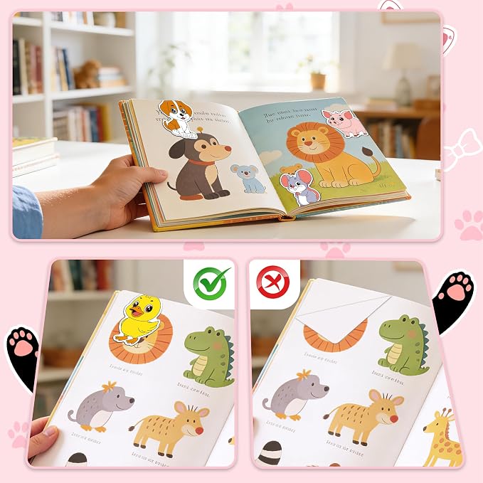 60Pack Cute Farm Animal Bookmark Magnetic Bookmarks for Reading Women Men Kids Teacher Book Lovers Gifts, Unique Personalized Bookmarks Bulk Magnet Bookmark Clips Pretty Funny Page Book Markers