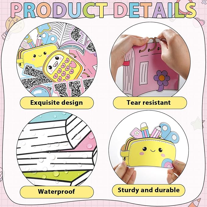 Core Subjects Bulletin Board Set Composition Notebooks Classroom Decoration Reading Math Writing and Science Bulletin Board Core Subjects Pattern Signs Cutouts for Back to School Chalkboard Wall Decor