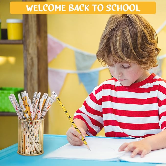 Teling 48 Pcs Construction Party Favors Fun Pencils in Bulk with Eraser for Theme Birthday Supplies Wooden Number 2 Graphite Pencils for Students Back to School Gifts Classroom Birthday Supplies