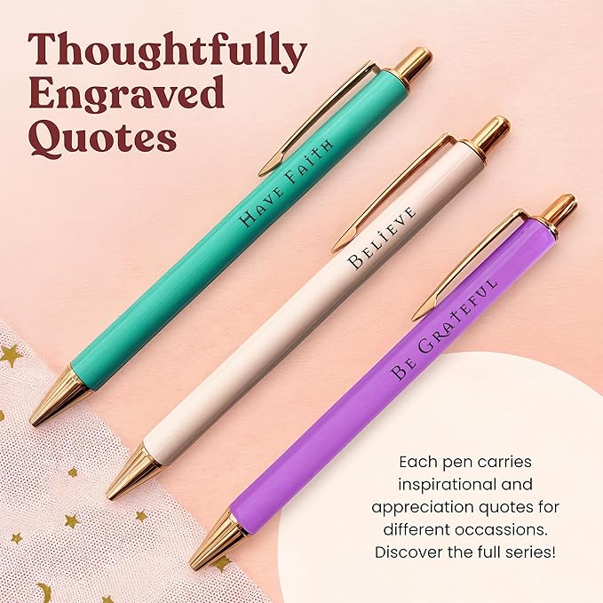 MESMOS Pastel Pens, Christian Gifts, Religious Gifts for Women, Bible No Bleed Through Cool Fancy Pens for Women, Nurse Journaling Cute Luxury Pretty Chic Nice Pen Set
