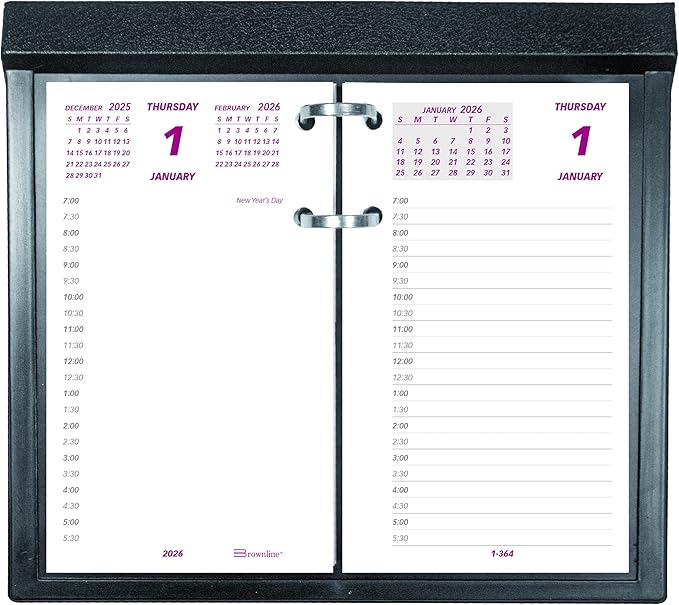 Brownline® 2026 Daily Desk Calendar Refill, 12 Months, January to December, 6" x 3.5" (C2R-26)
