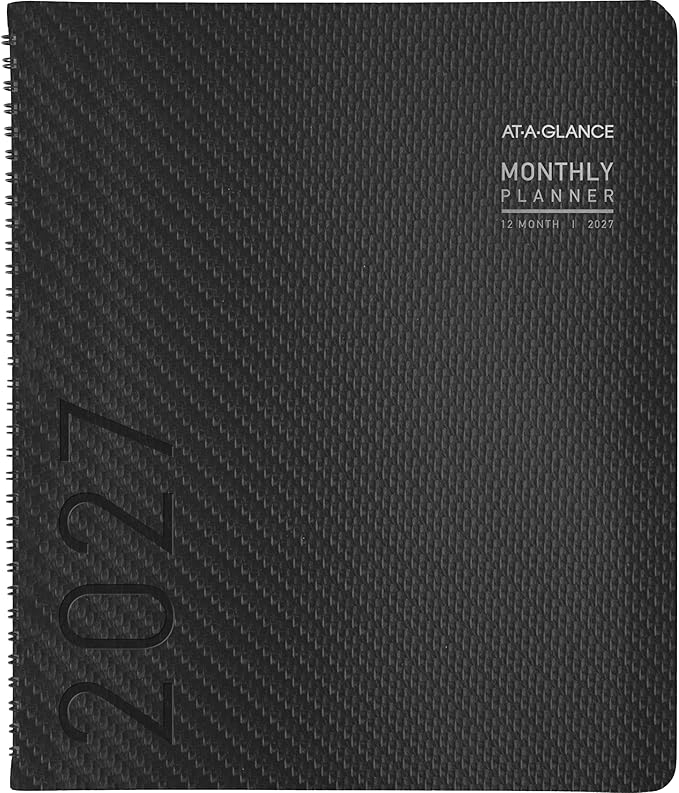 AT-A-GLANCE 2027 Planner, Monthly, 9" x 11", Contemporary, Charcoal (70260X4527)