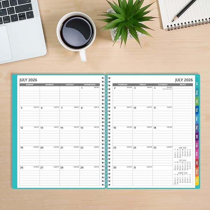 Appointment Book 2026-2027 - Appointment Planner with Weekly ＆ Monthly Spread, Jul 2026 - Jun 2027, 8.5’’ x 10.5’’, Large, 15 Minute Increments, 2026-2027 Daily Planner with Pockets, Tabs, thick paper