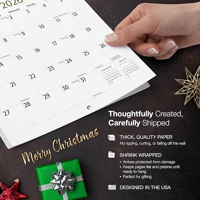 MICASA PRESS Sea Turtles 2026 Wall Calendar 12 Month | 12" x 24" Open | Thick & Sturdy Paper | Giftable | Animal Calendar 2026