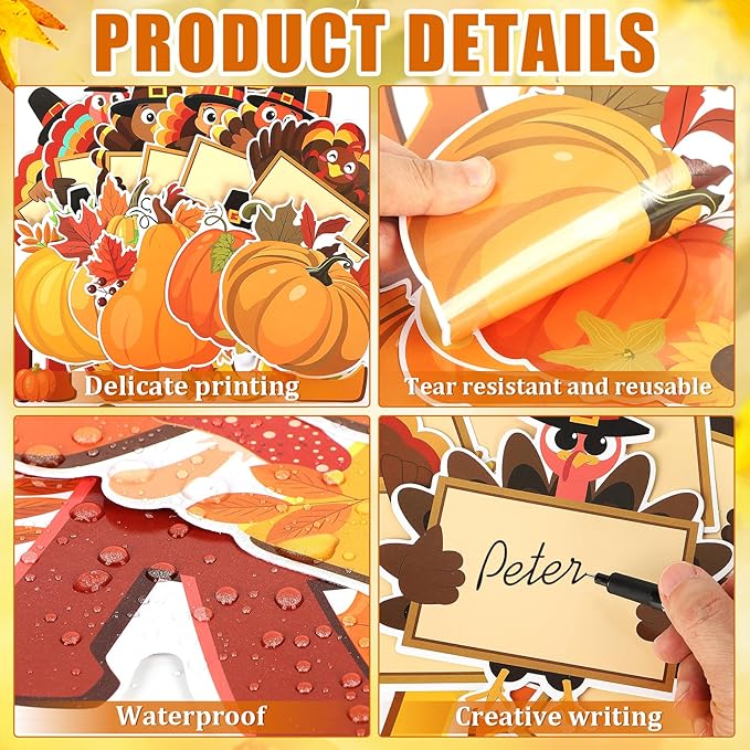 71 Pcs Thanksgiving Turkey Bulletin Board Decorations We are Thankful Classroom Bulletin Board Fall Pumpkin Turkey Maple Leaf Cutouts Decor for Autumn Harvest School Chalkboard Wall Decor Supplies