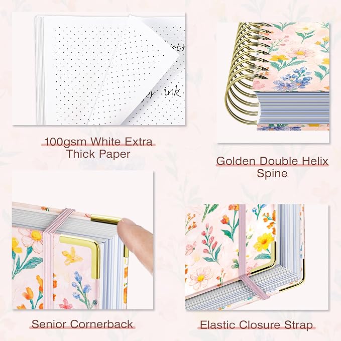 Ospelelf Budget Planner Budget Book with Bill Organizer and Expense Tracker 12 Month Undated Account Book to Take Control of Your Money Pink Floral