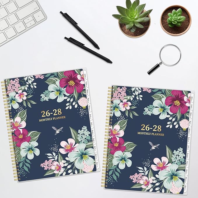 Monthly Planner 2026-2028, 36 Months Calendar Planner 2026-2028 from Jan 2026 – Dec 2028, 8.5'' x 11'' with Ruled Spread, Flexible Cover, Spiral Wirebound, Pocket, Coated Tabs, Notes ＆ Habit Tracker