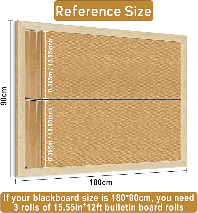 Burlap Bulletin Board Roll Brown Reusable Waterproof Erasable Bulletin Board Wrinkle Resistant Poster Non-Woven Fabric Bulletin Board Roll for Classroom Decor Wrap Crafts 15.55" x12ft