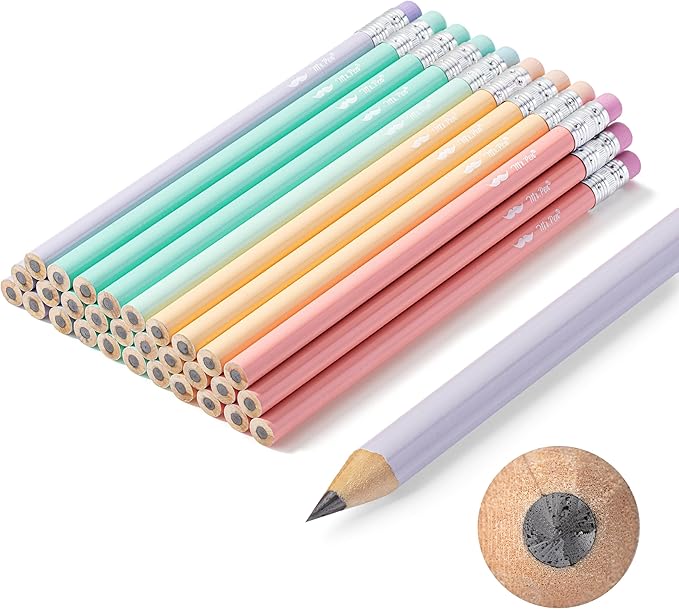 Mr. Pen- Jumbo Pencils, 30 Pack, Colorful Barrels, Smooth Black 2 HB Graphite Cores, Large Preschool Pencils, Smooth Writing Lead for Kindergarten, Kids and School Supplies
