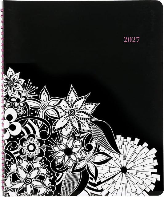 Mead Cambridge 2027 Appointment Book Planner, Weekly & Monthly, 8.5" x 11", Hourly, FloraDoodle (589-905-27)