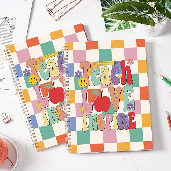 Teacher Planner - Undated Teacher Planner, 8.5" x 11", Lesson Plan Book With Stickers, Class Schedule, Weekly Calendar, Great for School