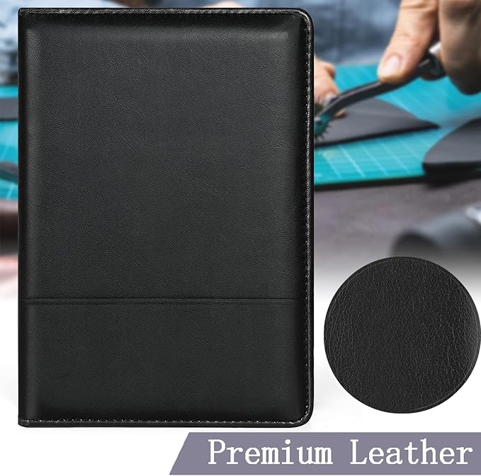 A5 Padfolio Business Portfolio Folder,Junior Size Document Folder Organizer, Padfolio with Interior Pocket and Pen Loop, 5 x 8 Writing Pad Included