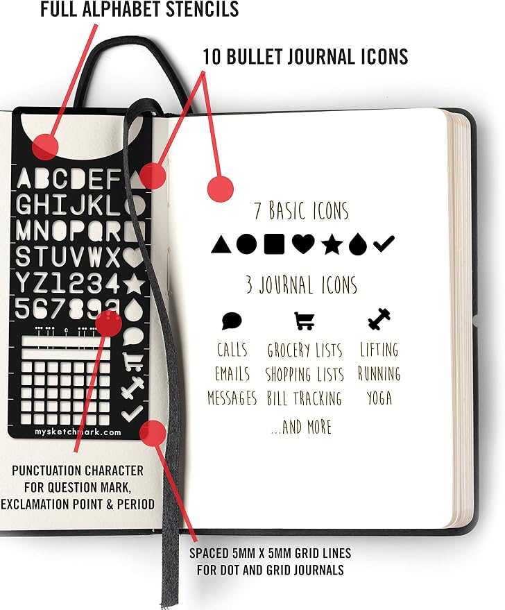 Journal Bookmark: Stainless Steel Journal Bookmark Stencil
