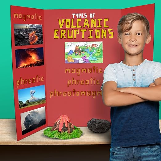 Flipside Products 36” x 48” Project Boards for Presentations, Science Fair, School Projects, Event Displays and Trifold Picture Board, Proudly Made in USA - Red - 10 Pack