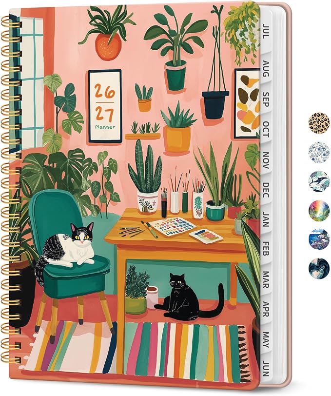 Planner 2026–2027, Weekly & Monthly Academic Organizer for School Year, Jul 2026–Jun 2027, Hardcover Planner with Tabs, Back to School Essential, 6.3" x 8.5", Creative Corner