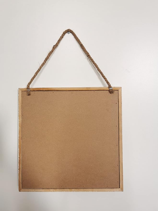 16''x12'' Wood Framed Chalkboard for Wall Home Decorative Chalk Board for Shool,Office,Wedding and Menu. (White, 11''x11'')