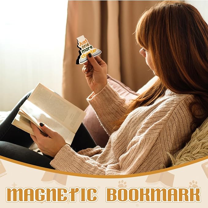 Ctosree 100 Pcs Funny Reading Magnetic Bookmarks for Women Booklovers Bookworm Magnetic Book Marks Back to School Cute Page Clip Gift for Women Book Club Students Teacher Office Adults Gifts
